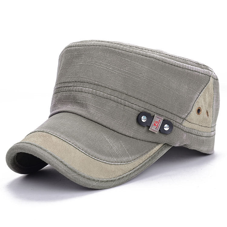 Korean Fashion Men's And Women's Flat - top Cap Stitching Retro Sun Hat Spring New Hat Manufacturer - Gobuy Fashion