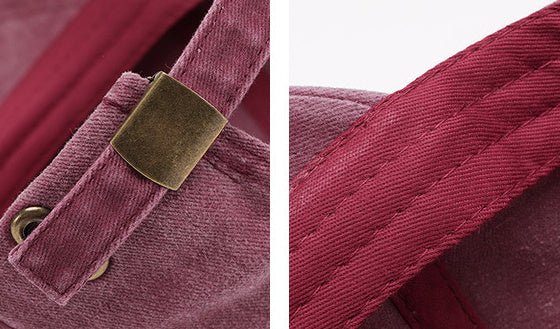 Letter Three - dimensional Embroidery Hole Soft Wine Red Baseball Cap - Gobuy Fashion