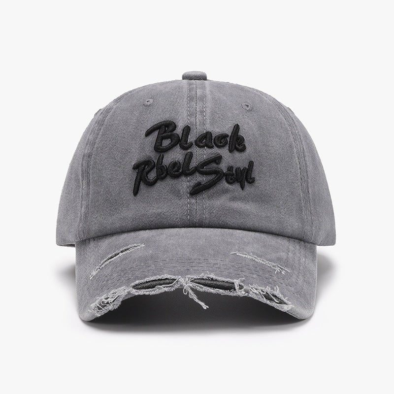 Letter Three - dimensional Embroidery Hole Soft Wine Red Baseball Cap - Gobuy Fashion
