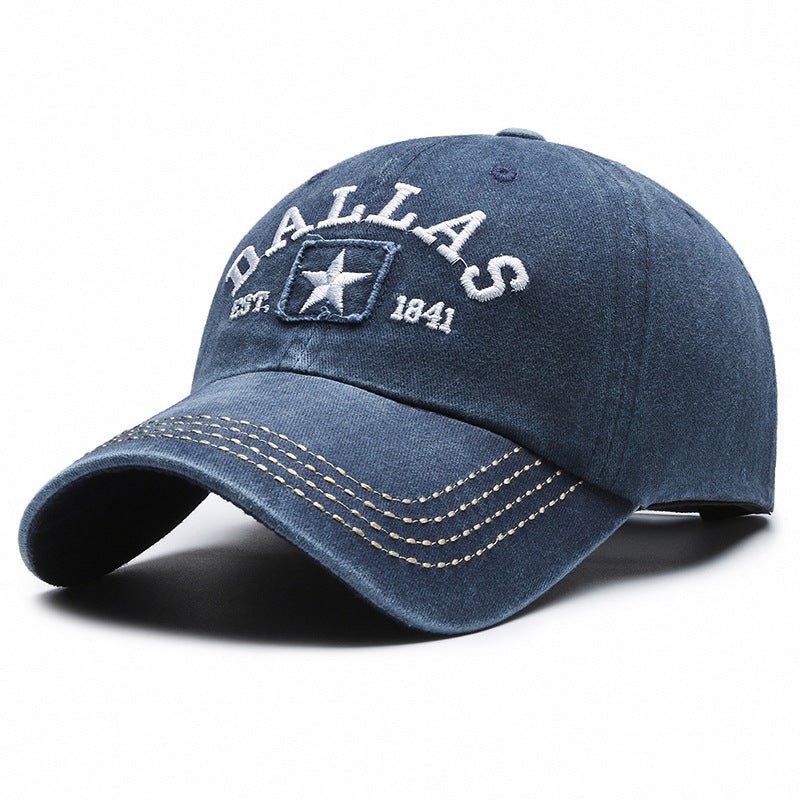 Soft Top Washed - out Vintage Coating Cloth Peaked Cap - Gobuy Fashion