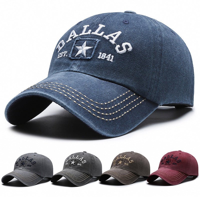 Soft Top Washed - out Vintage Coating Cloth Peaked Cap - Gobuy Fashion