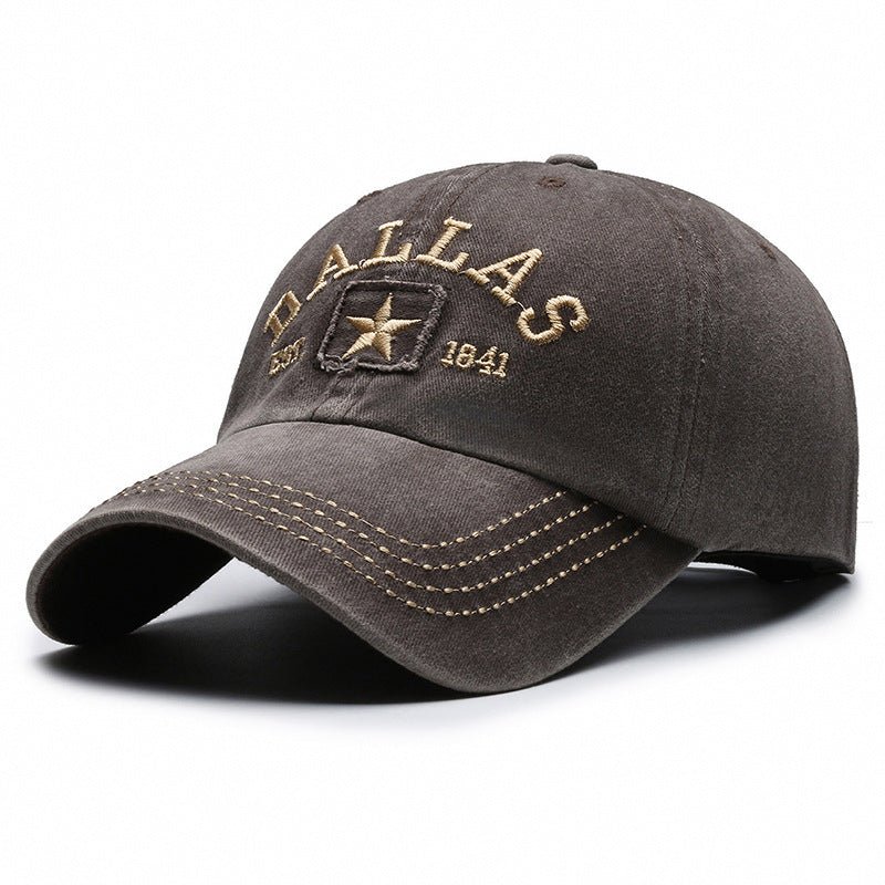 Soft Top Washed - out Vintage Coating Cloth Peaked Cap - Gobuy Fashion