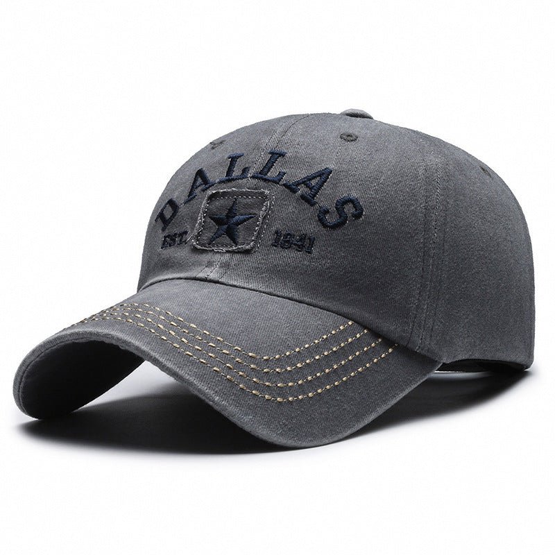 Soft Top Washed - out Vintage Coating Cloth Peaked Cap - Gobuy Fashion
