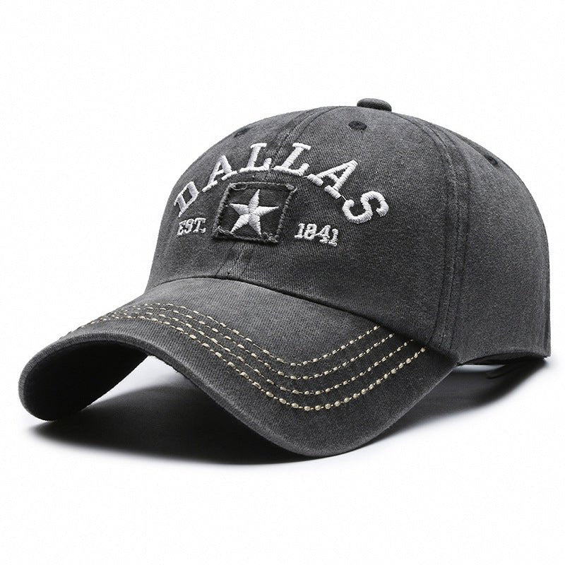 Soft Top Washed - out Vintage Coating Cloth Peaked Cap - Gobuy Fashion