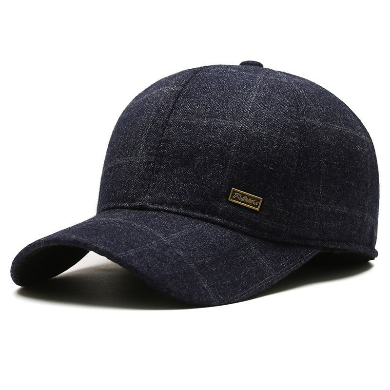 Woolen Hat Middle - aged And Elderly Men's Plaid - Gobuy Fashion