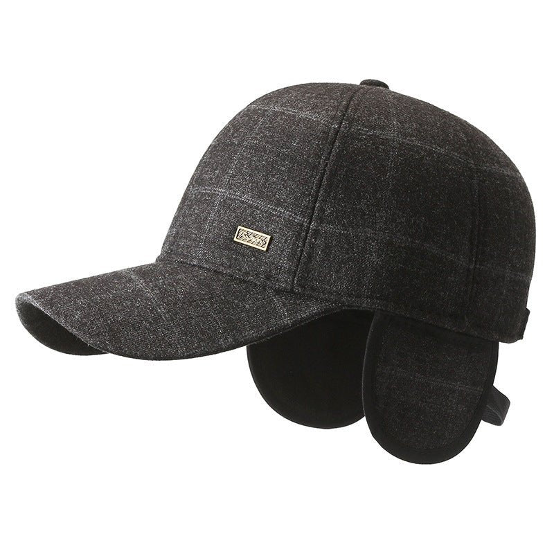 Woolen Hat Middle - aged And Elderly Men's Plaid - Gobuy Fashion