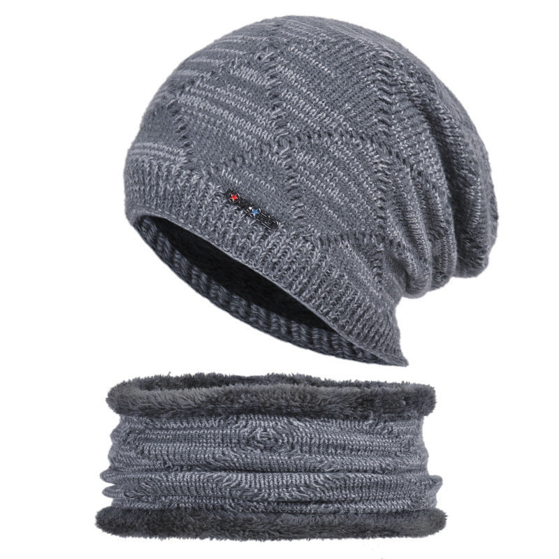 Biking Men's Two-piece Woolen Hat With Head And Ear Protection GO Buy
