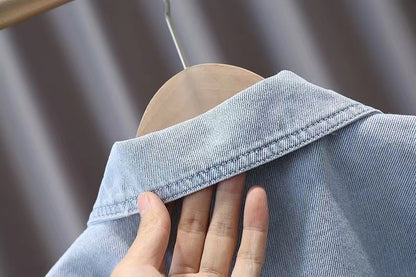 Single Breasted Long Sleeve Denim Cardigan Women GO buy