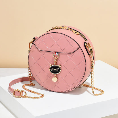 Ladies Small Round Bag Shoulder Messenger Bag GO Buy