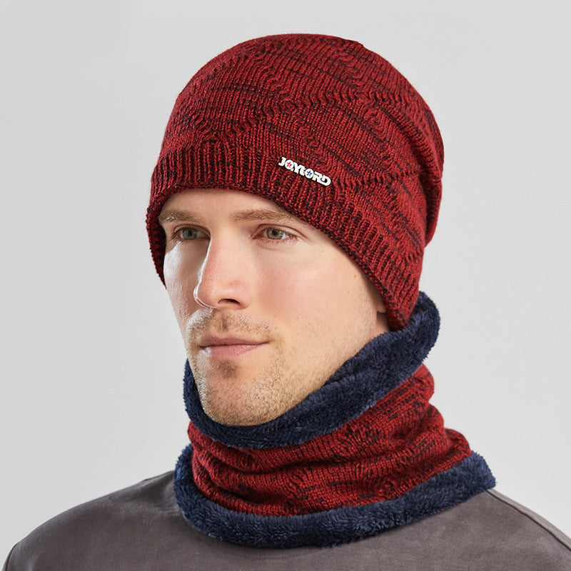 Biking Men's Two-piece Woolen Hat With Head And Ear Protection GO Buy