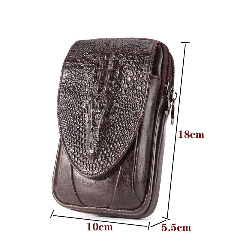 Leather Men's Mobile Phone Pockets Vertical Multi-function GO Buy
