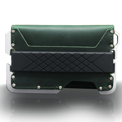 Leather Card Holder Anti-magnetic Metal Aluminum Alloy Wallet GO Buy