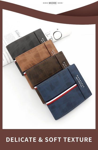 Large Capacity Tri-fold Bag Coin Bag Card Slots ID Card Wallet GO Buy