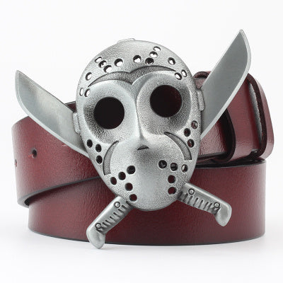 Ghost Head Series Big Strap Casual Taro Decorative Belt Leather GO Buy