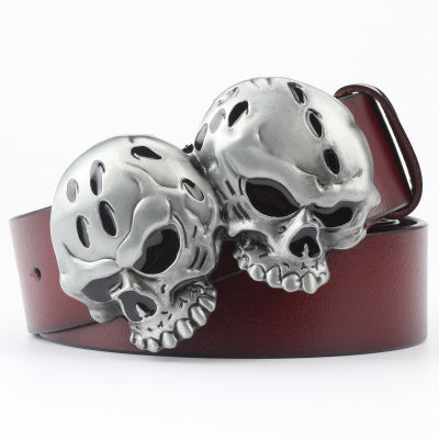 Ghost Head Series Big Strap Casual Taro Decorative Belt Leather GO Buy
