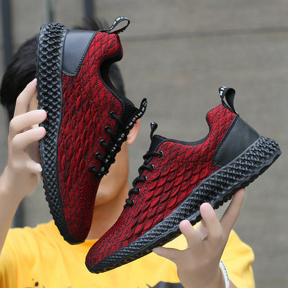 Mesh flying woven breathable shoes men GO Buy