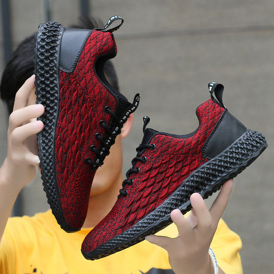 Mesh flying woven breathable shoes men GO Buy