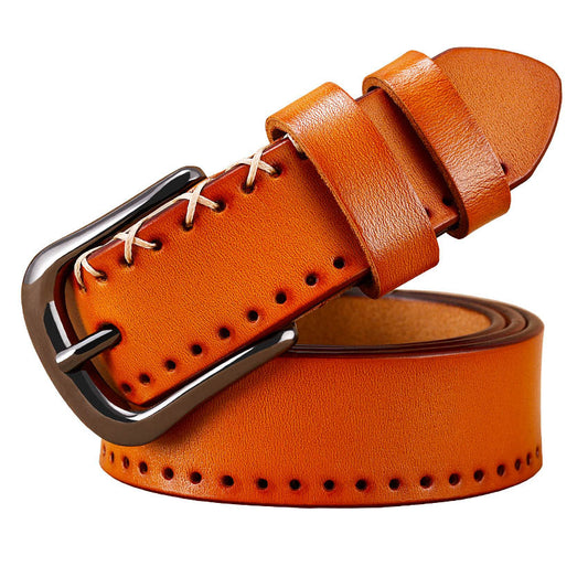 Ladies leather buckle leather belt GO Buy