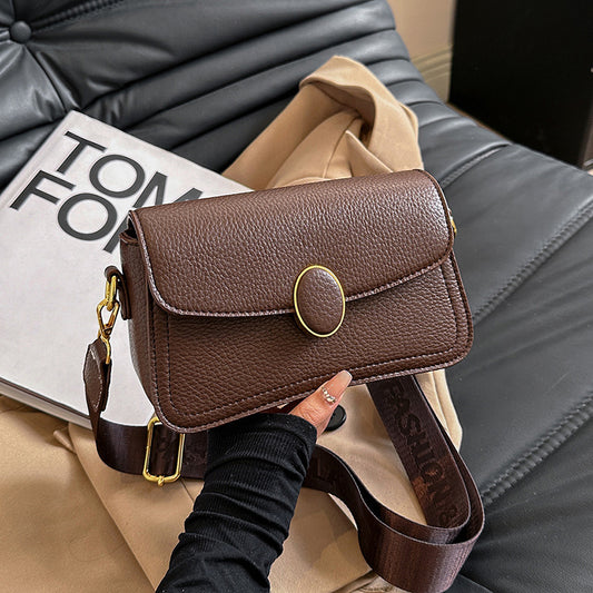 Fashion Small Square Bag All-matching Wide Shoulder Strap Shoulder Bag GO Buy