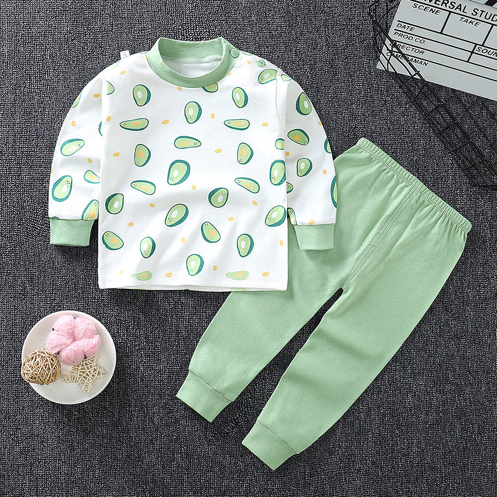 Children's Underwear Set cotton Two-piece Cotton Sweater Pajamas GO buy