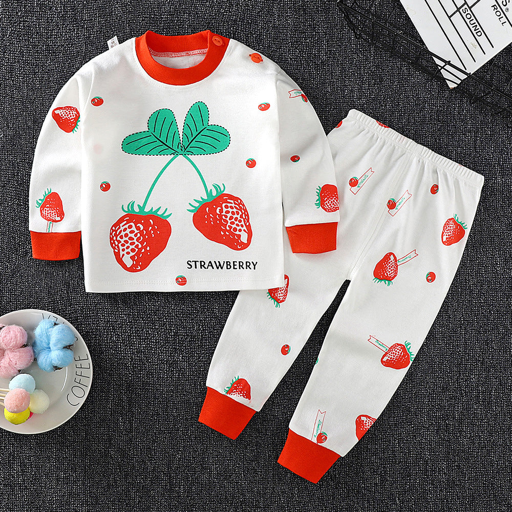 Children's Underwear Set cotton Two-piece Cotton Sweater Pajamas GO buy