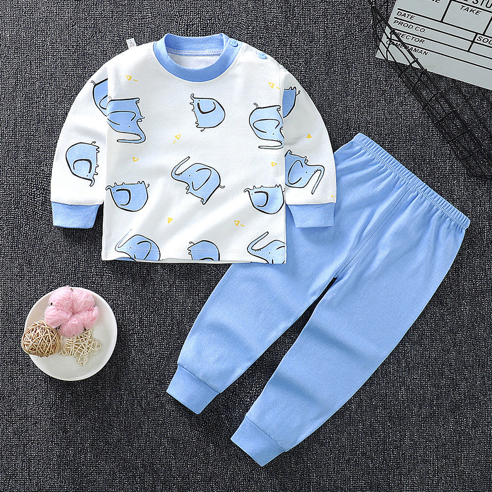 Children's Underwear Set cotton Two-piece Cotton Sweater Pajamas GO buy