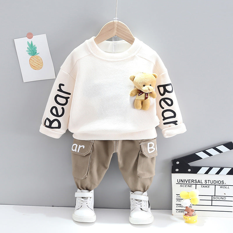Children's Suits Children's Spring Clothes Western-style Baby Cute Two-piece Suits GO buy