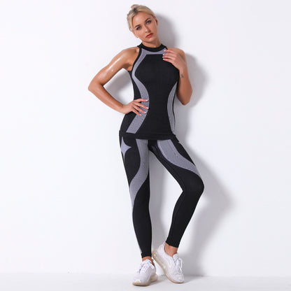 Seamless Striped Moisture Wicking Yoga Bra Set GO buy
