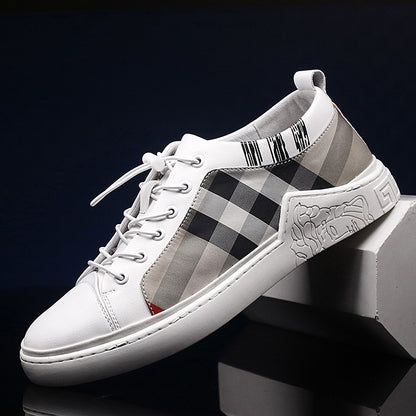 Breathable Check Cloth Board Shoes Youth Casual Shoes Men GO Buy