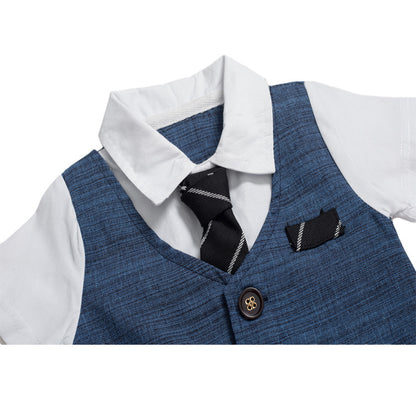 Summer New Baby Boy Jumpsuit Boys Gentleman Baby Children's Clothing GO buy