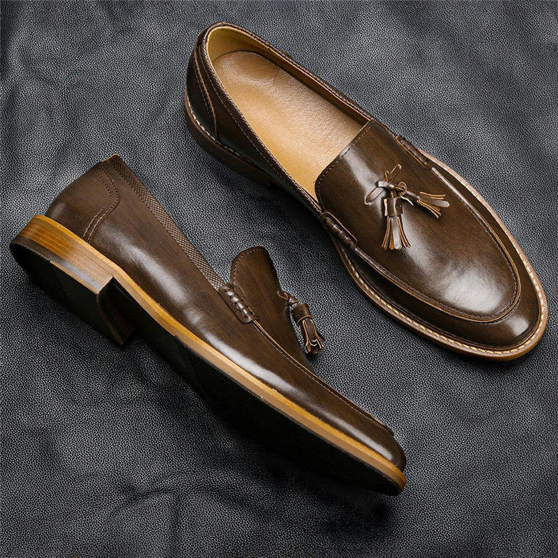 Men Casual Shoes Leather Loafers Business Dress Formal Shoes GO Buy
