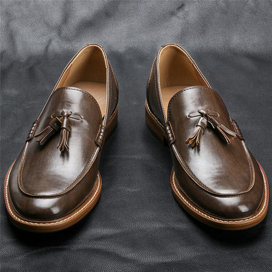 Men Casual Shoes Leather Loafers Business Dress Formal Shoes GO Buy
