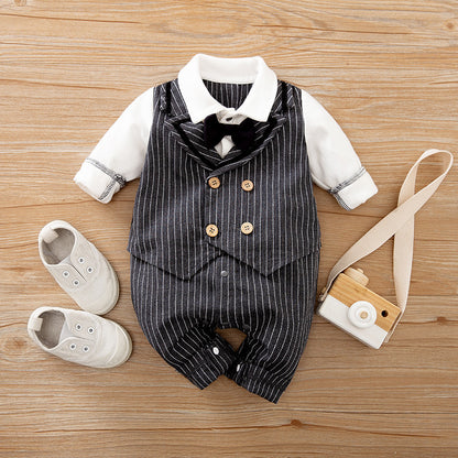 Baby Jumpsuit Spring And Autumn Models Foreign Trade Gentleman Baby Clothes Long-Sleeved Baby Clothes Baby Clothes GO buy