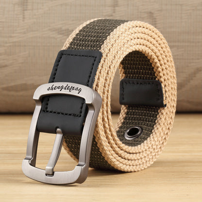 Canvas belt men's and women's pin buckle belt GO Buy