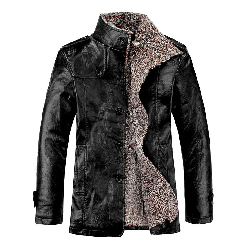 Men's casual leather jacket GO Buy