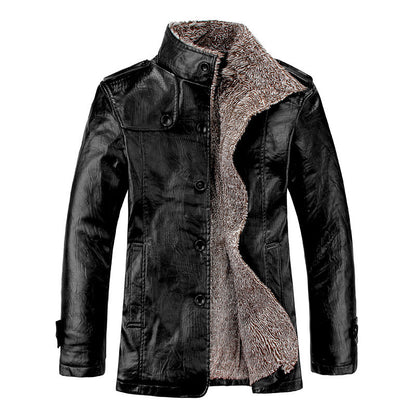 Men's casual leather jacket GO Buy