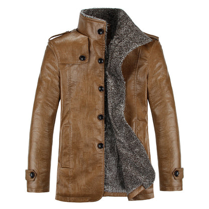 Men's casual leather jacket GO Buy