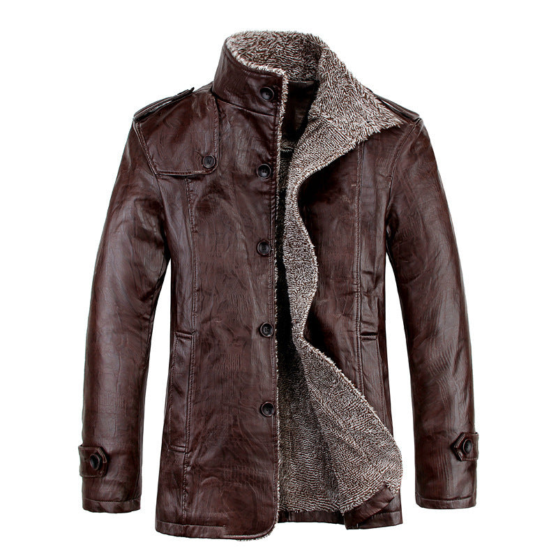 Men's casual leather jacket GO Buy