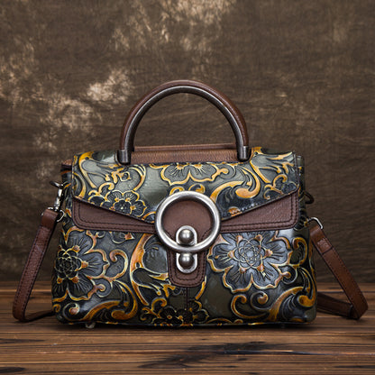 Cowhide Retro Clan Style Female Bag GO Buy