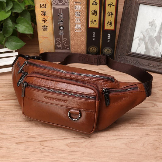Leather Belt Cash Register Top Layer Cowhide Belt GO Buy