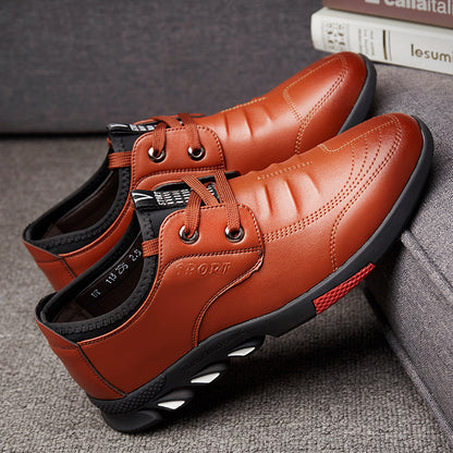 Men's Shoes New Casual Shoes Soft Leather Foot Men's Leather Shoes GO Buy