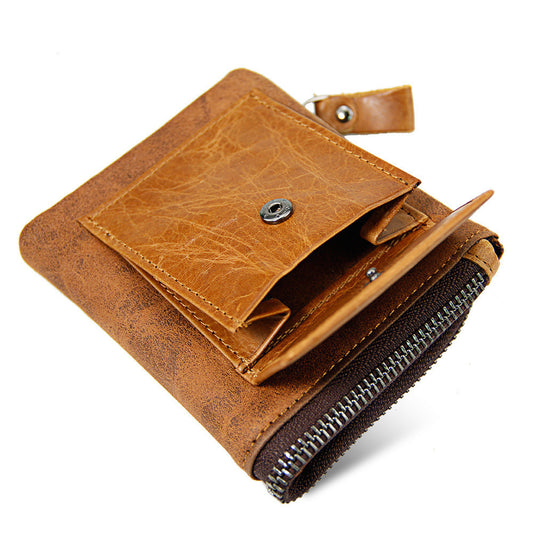 Vintage Leather Men's Bag Multifunctional Coin Purse GO Buy