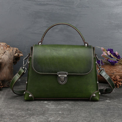 New Product Retro Leather Women's Bag Single-shoulder Diagonal Handbag GO Buy