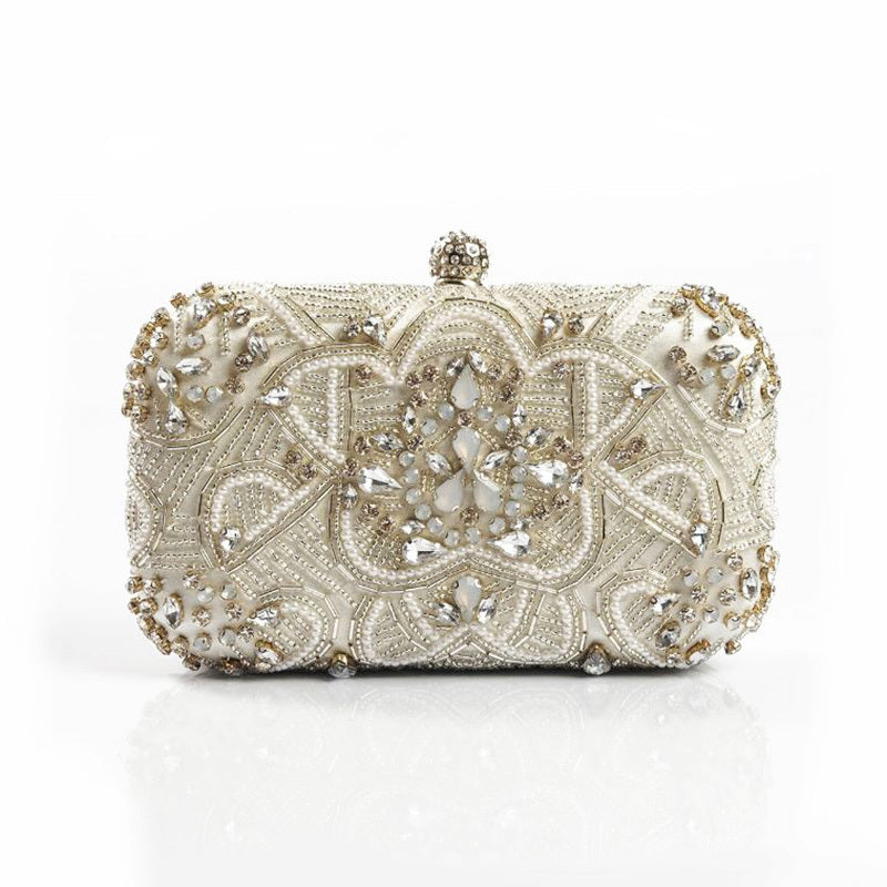 Women's Hand Sewn Rhinestone Chain Evening Bag GO Buy