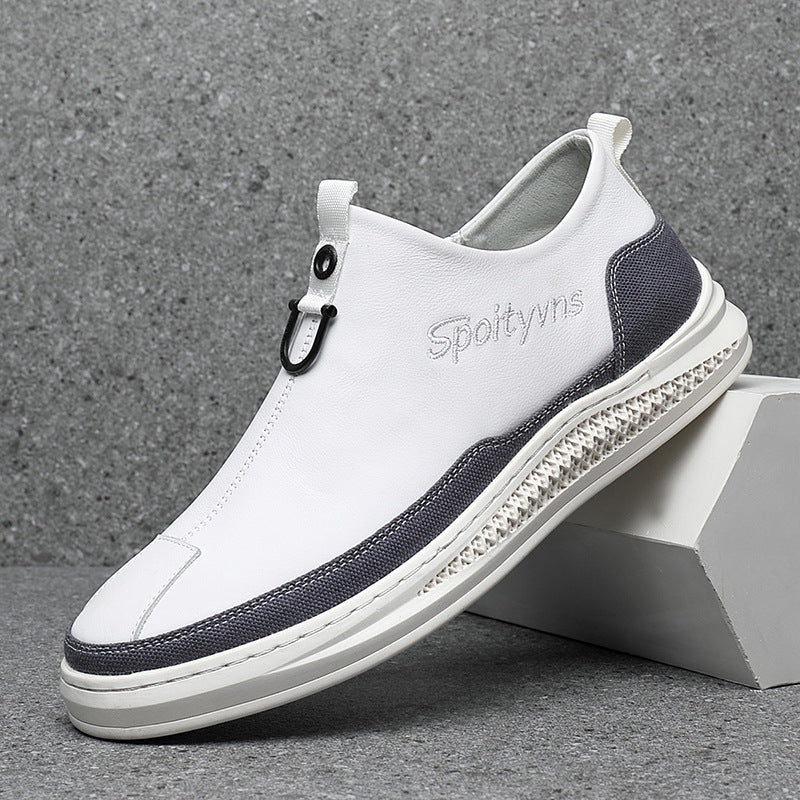 New Mens Leather Casual Shoes White Tenis Footwear For Men GO Buy