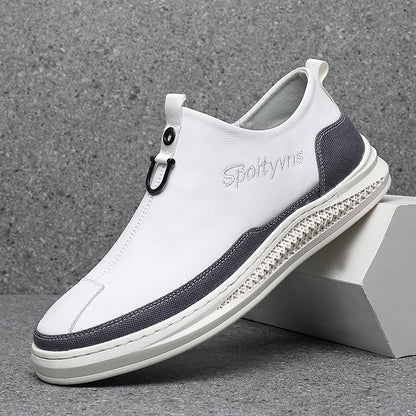 New Mens Leather Casual Shoes White Tenis Footwear For Men GO Buy
