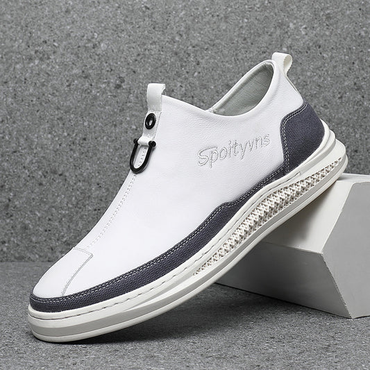 New Mens Leather Casual Shoes White Tenis Footwear For Men GO Buy