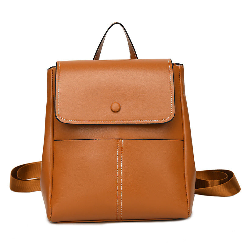 Women's Fashionable Large-capacity Textured Casual Backpack GO Buy