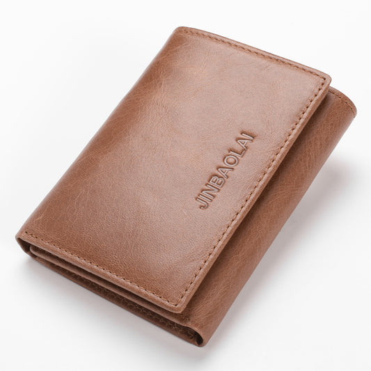 Men Fashion Leather Shield Anti Theft Wallet GO Buy