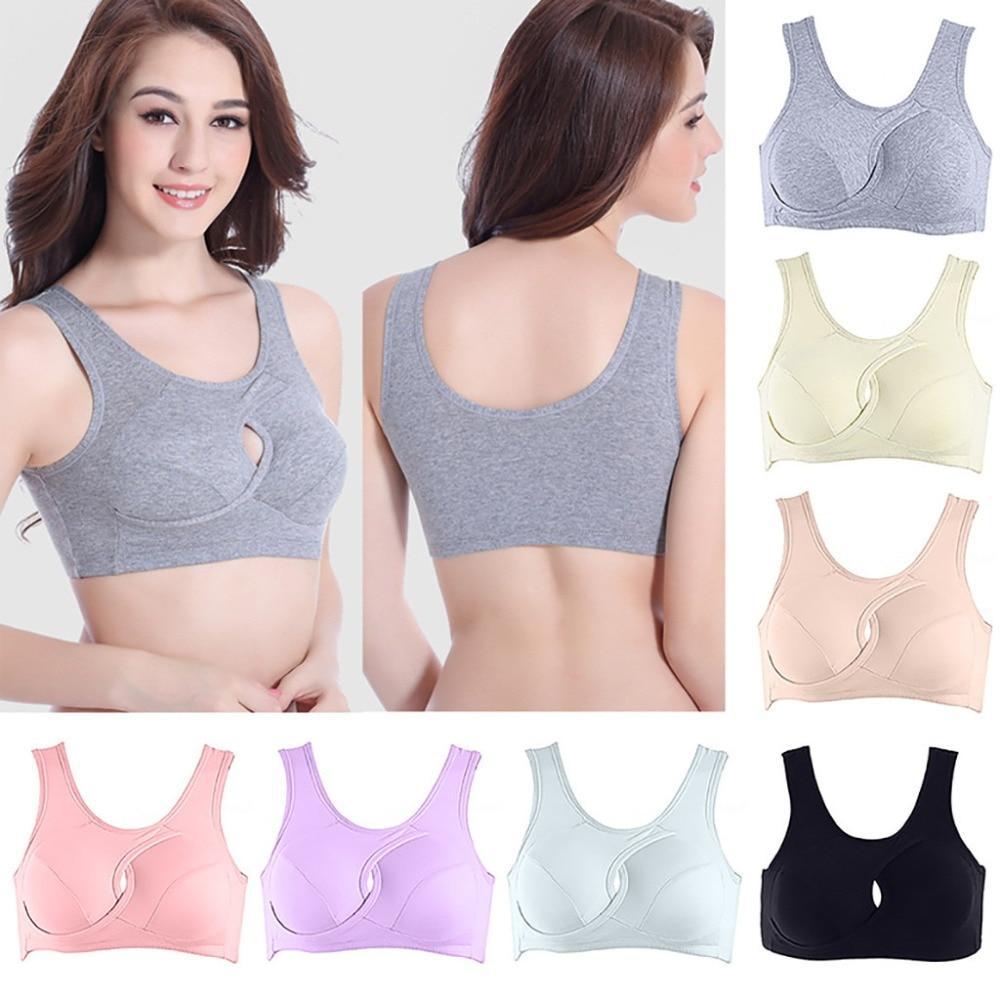 Cotton Anti-expansion Anti-Sag Gathering Adjustment Sports Bra GO buy